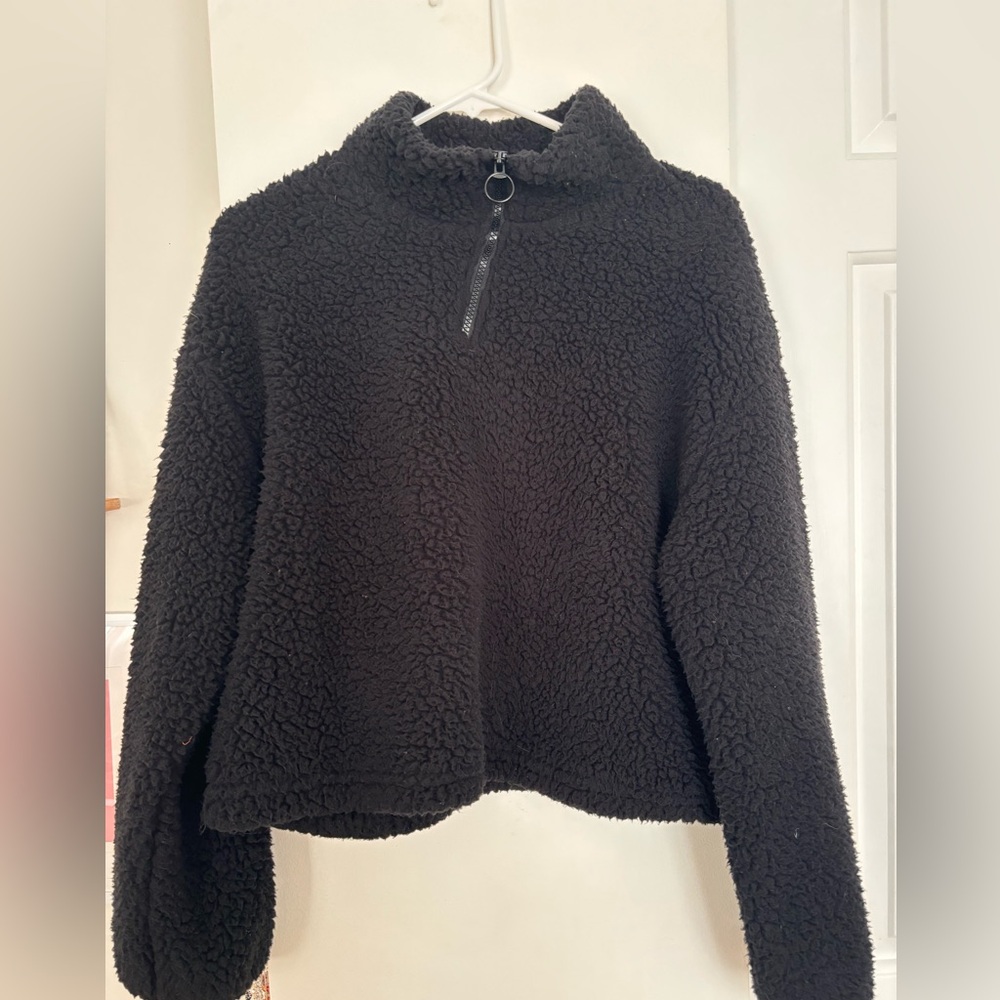 Love Tree Black Fleece Quarter Zip